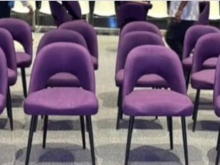 Purple event chairs
